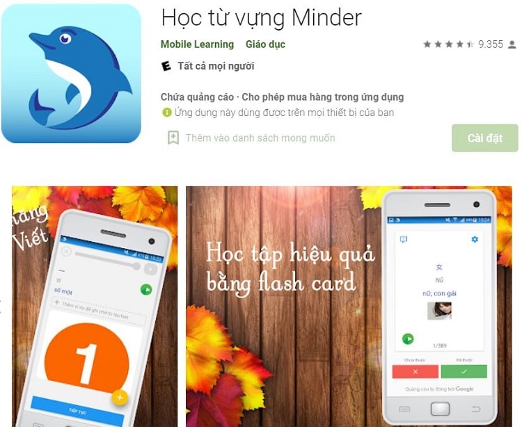 App Học từ vựng Minder