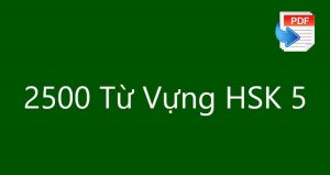 Từ Vựng HSK 5: Trọn bộ 2500 từ vựng HSK 5 PDF kèm ví dụ