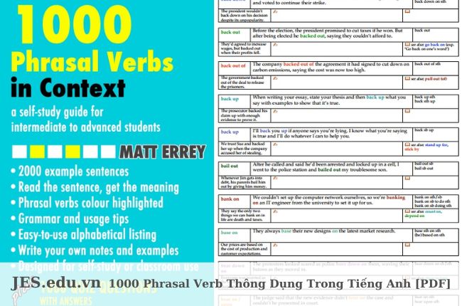 1000 Phrasal Verb Thông Dụng Trong Tiếng Anh [PDF]