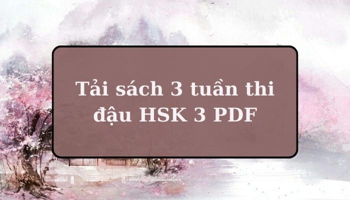 3 tuần thi đậu HSK 3 PDF (Tải Full Miễn Phí)